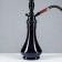 Hookah "Black Tower", 53 cm, 1 pipe, black