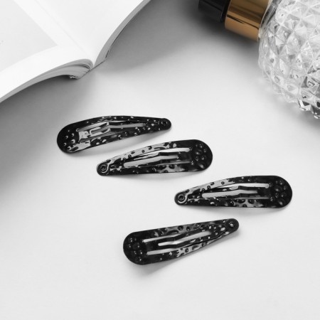 Invisibility for hair "openwork" (set 6 pcs) 5 cm, black-2