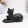 The figure "cats lie" black, 18x10x12cm