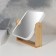 Mirror desktop, bilateral, with an increase, mirror surface 14.2 x 17.6 cm, beige/white color