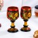 Wedding set "Heart": 2 Fureers, serving tray, Khokhloma