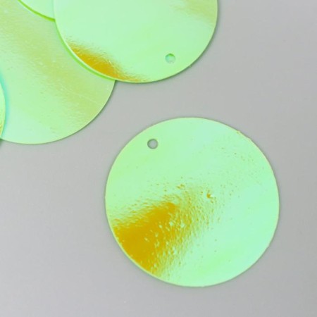 Sequins "circle" light green set 30 g d = 2.5 cm