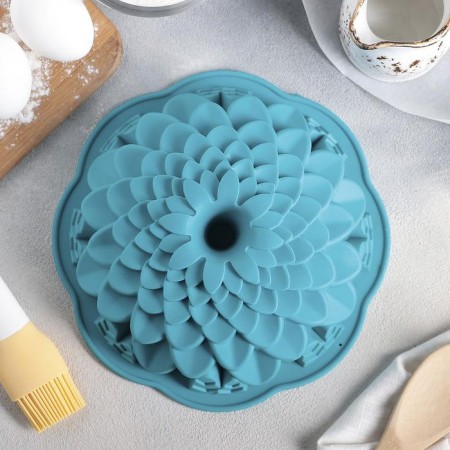 Baking uniform of the “chrysanthemum”, silicone, d = 22 cm, mix color-1