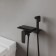 Hidden installation mixer with hygienic shower Iddis Axes, shelf, black