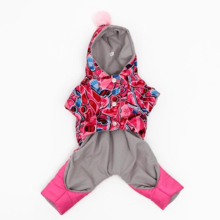Zimovye jumpsuit for animals "Tandem", XL (DS 32-34, Osh 32, OG 40-44 cm), mix-4