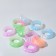Silicone ring "reflective" love, set of 10 pcs., Color mix