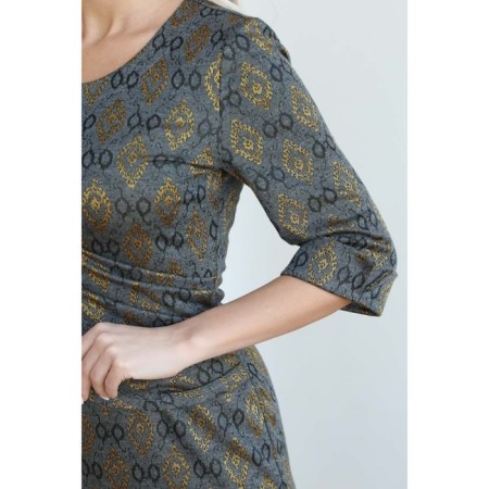 Women's dress, size 46, gray color-7