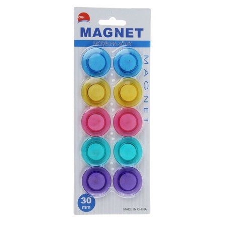 A set of magnets for board, 10 pcs., D-3 cm, transparent, on a blister