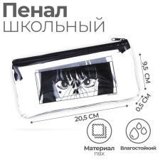 Penal soft 1 compartment, 95 x 205 mm, flat, PVC, calligrata 