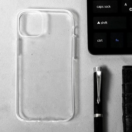 Luazon case for iPhone 12 mini, 5.4 ", silicone, thin, transparent