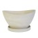 Pot for flowers and plants with a pallet, white stone boat 25x18x15cm, 4l