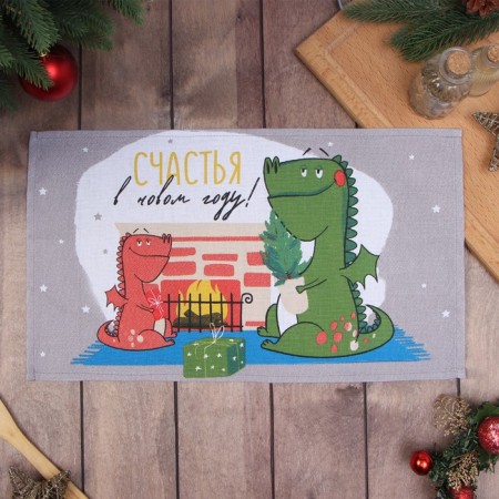 The towel "New Year's Comple" is 28x46 cm, 100% HL, Rogozhka 164 g/m2