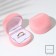 Velvet case for a pendant/earrings/rings "Button" 5.3 × 5 × 3.3 cm, pink color
