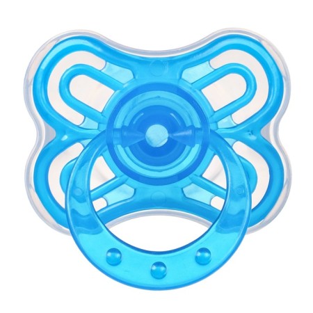 Nipple set - a dummy with a holder, SL, CL +6 months, with a cap "Butterfly", Blue-2