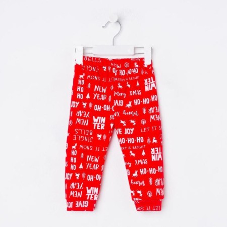 Great pants I am "Happy Winter", height 62-68 cm, red-3