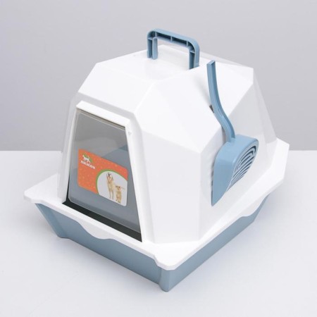 Cata toilet curly closed with a scoop, 54 x 37 x 40 cm, white-gray-3