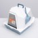 Cata toilet curly closed with a scoop, 54 x 37 x 40 cm, white-gray