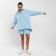 Women's suit (shirt, shorts) minku: oversize color blue, size 48