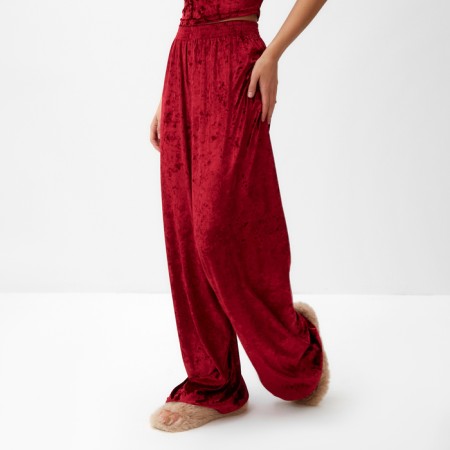 Home Women's Pants KAFTAN "velvet", 52-54, burgundy-5