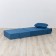 Walked armor-bed "Essen", velor fabric, blue color