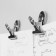 Clips for cuts with a magnet, 3.8 cm, 5 pcs, silver color