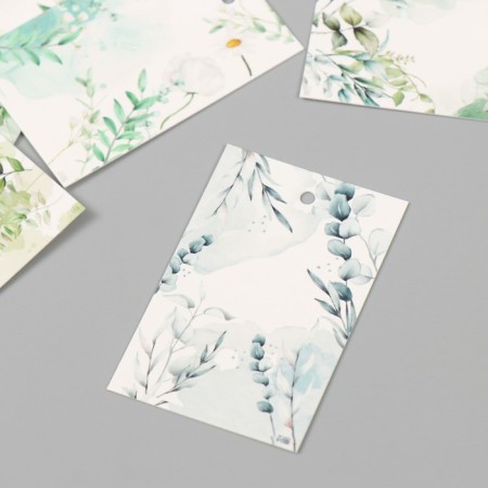 Cardboard "Flowers 06" set 10 pcs (5 types) 4x6 cm-2