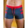 Male bathing panties Alohamare, size 48, gray color, red color