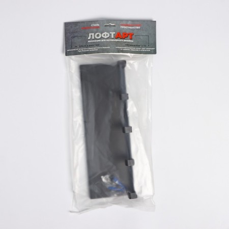 Shelf with hooks "Loft Art", 35 × 10 × 6.5 cm, black color-6