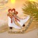 New Year's Brooch "skates" with a bow, the color is red-white in gold