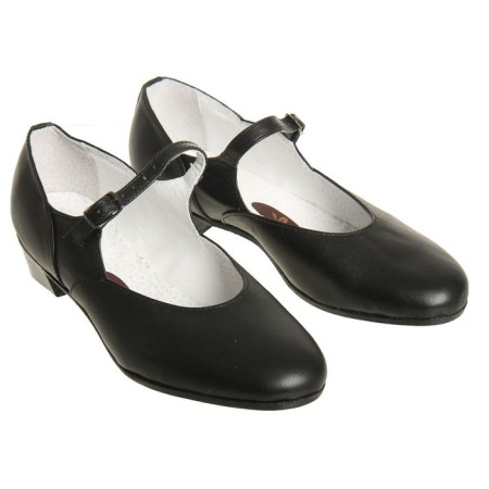 Folk -folk shoes, length on insole 18.5 cm, black color