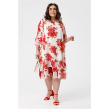 Women's dress, size 60, red color