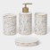 A set of accessories for the bathroom "Loft", 4 items (dispenser 250 ml, soap dish, 2 glasses), white color