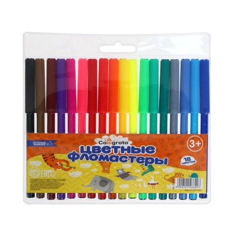 Felt -tip pens, 18 colors, ventilated cap-2