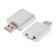 External sound card Luazon, USB, jack connectors: headphones and microphone, gray