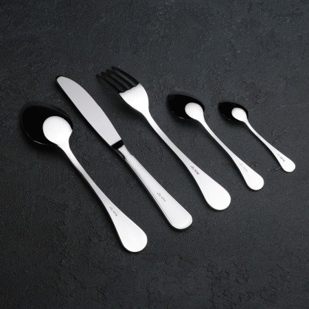 Set of dining room "Sonata" ("imperial"), 30 items, thickness 2 mm, decorative box, silver color-2