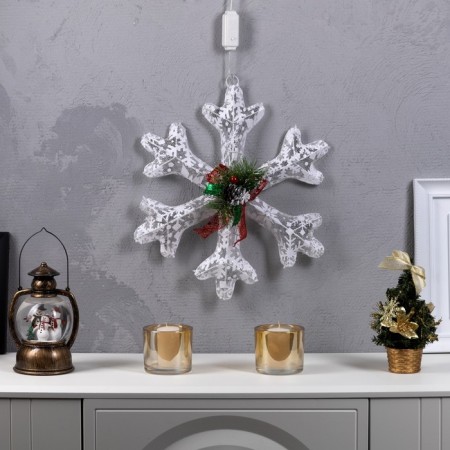 LED figure "Snowflake" 30 cm, metal, 220 V, glow of multi-1