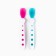 A set of heat -sensitive spoons for feeding, 16.5cm.. 2 pcs., Pink/turquoise color