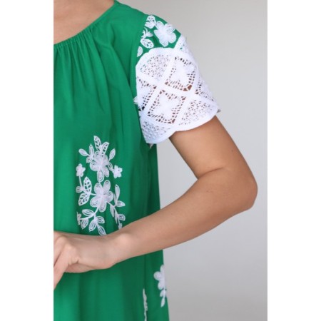 Women's dress, size 46, green color-11