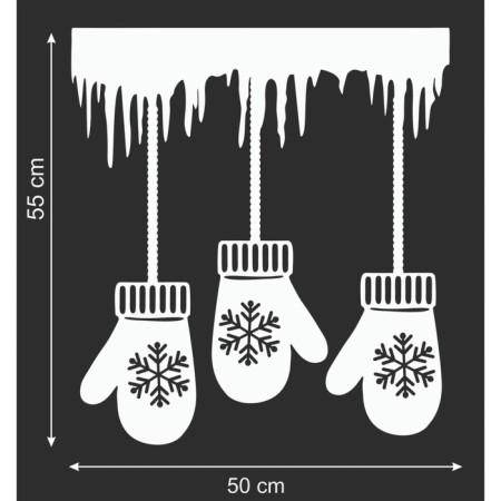 Decorative sticker for windows "mittens" 50x55 cm-1