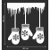 Decorative sticker for windows "mittens" 50x55 cm