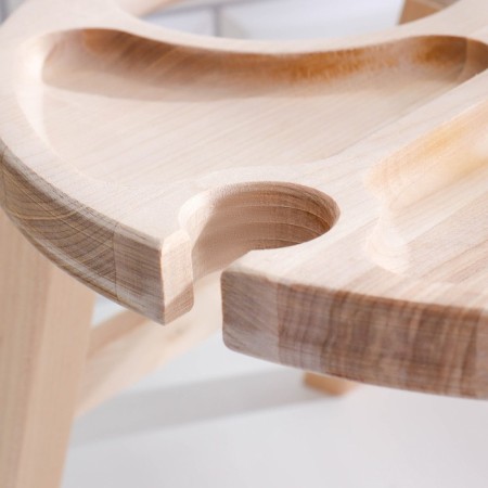 Table - a tray with a menage and folding legs "I kiss better than I cook" d = 30x2 cm,-5