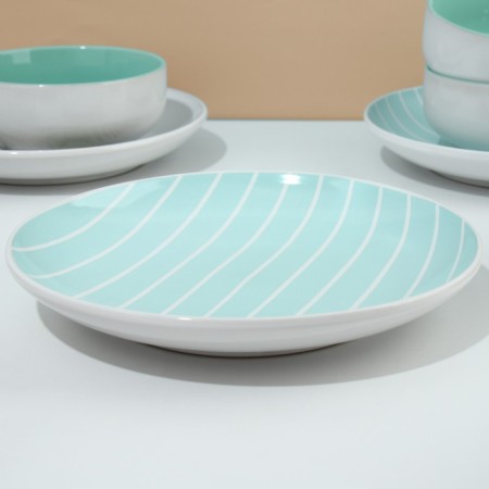A set of dishes for 4 persons "Easter. Forest characters ”, 16 objects: 4 plates 23 cm, 4 bowls 14.5 cm, 4 circles 250 ml, 4 saucers 15 cm.-16