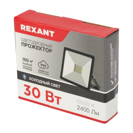 Flight LED 30 W 200–260 V IP65 2400 lm 6500 K, cold light rexant + support on soil 6-2