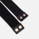 Women's belt, width 3.7 cm, metal buckle, black color