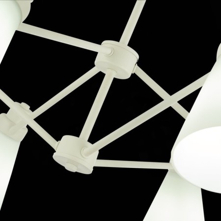 Ceiling EVOLUCE lamp. Sle103502-06. Biane. 6x40 watts, E14, 74x74x42 cm, white color-6