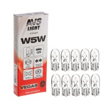 Avs Vegas, W5W, 12 V, set 10 pcs