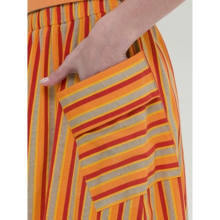 Skirt for girls, height 128 cm, orange color-3