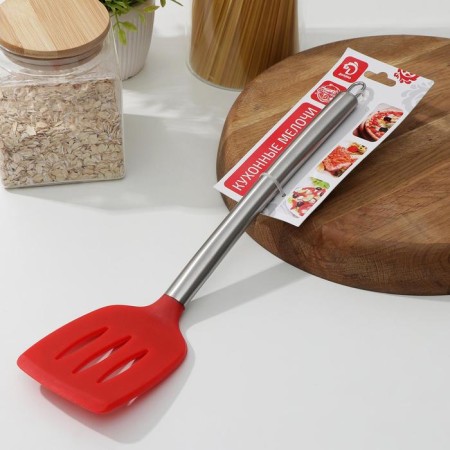 Shovels with slots of the redmonde shade, 33 cm, red color-1