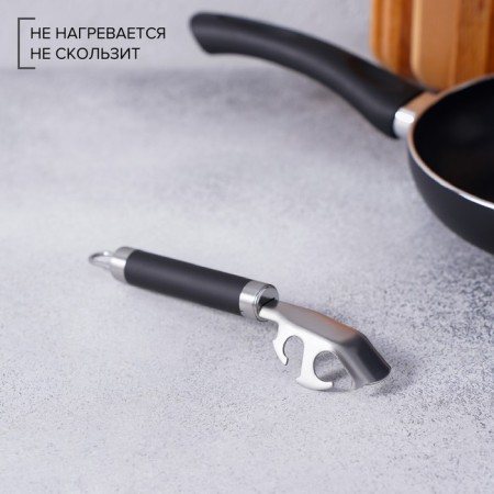 Holder for the frying pan Venus, stainless steel, black color-2