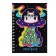 Note book A6, 80 sheets in a cage on the crest of Crazy Neon, covered Cardboard, OFSET block 60 g/m2, mix